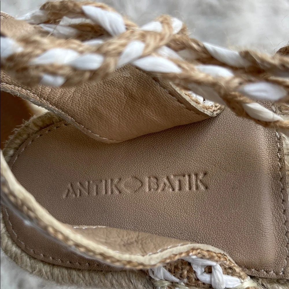 Johnny Was X Antik Batik Tori Tan and White Women's Sandals
